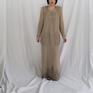 Beige‎ Beaded Dress